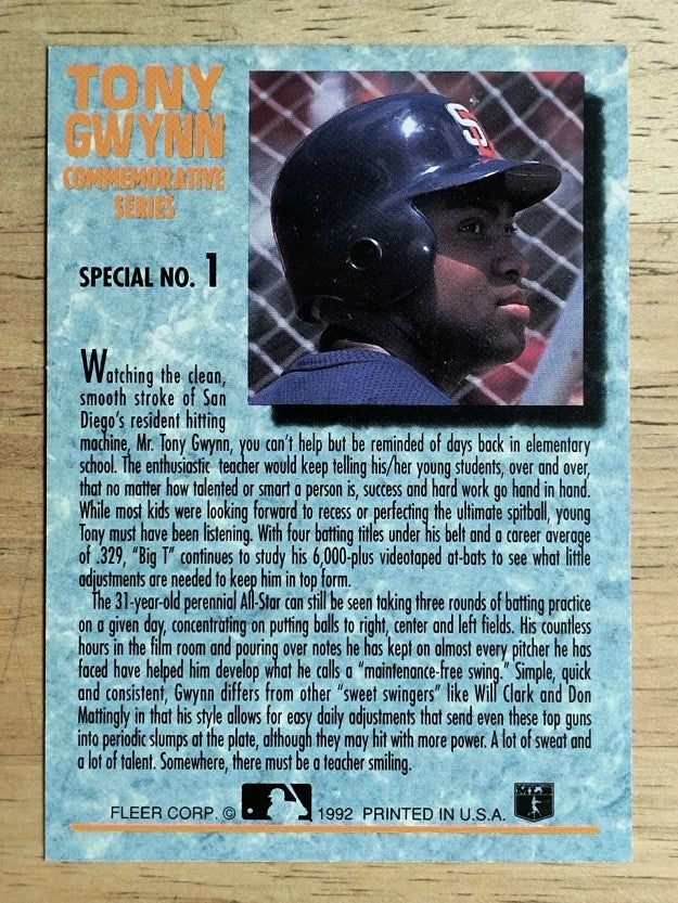 1992 Ultra Gwynn #S1 Tony Gwynn