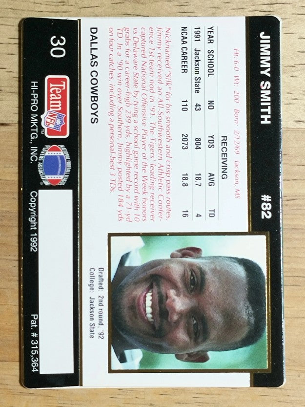1992 Action Packed Rookie Update #30 Jimmy Smith RC (NM)