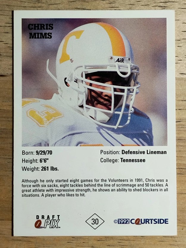1992 Courtside #30 Chris Mims