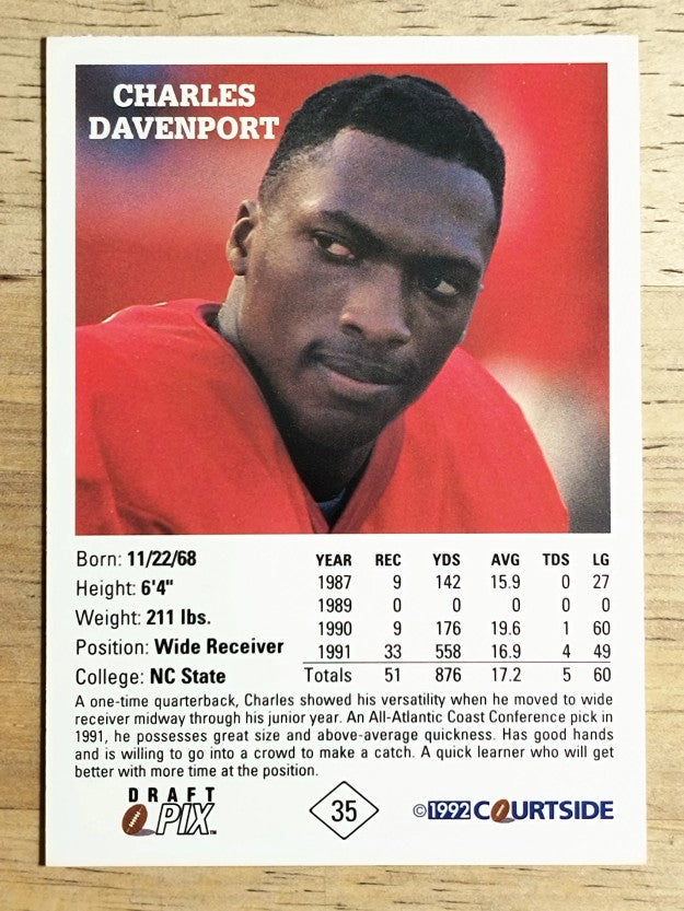 1992 Courtside #35 Charles Davenport
