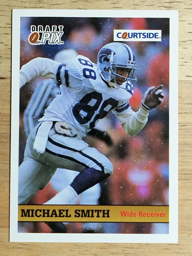 1992 Courtside #126B Michael Smith COR/Back stats with career totals
