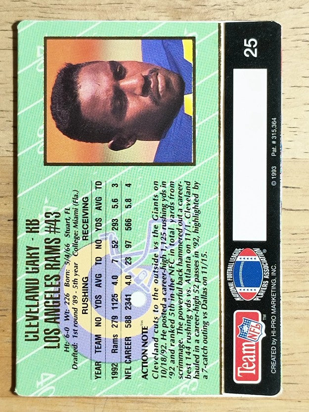 1993 Action Packed #25 Cleveland Gary