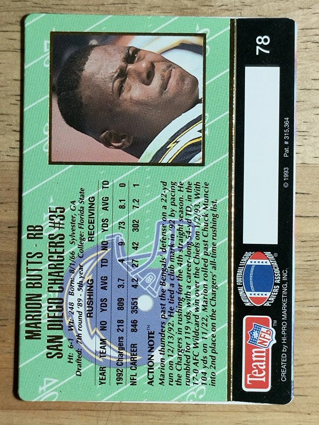 1993 Action Packed #78 Marion Butts