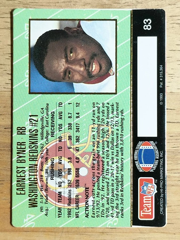 1993 Action Packed #83 Earnest Byner