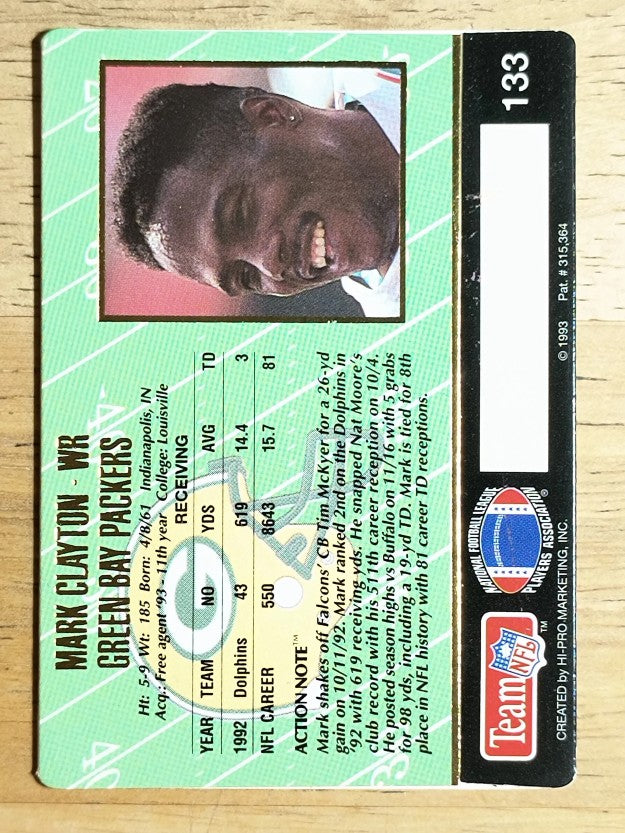 1993 Action Packed #133 Mark Clayton