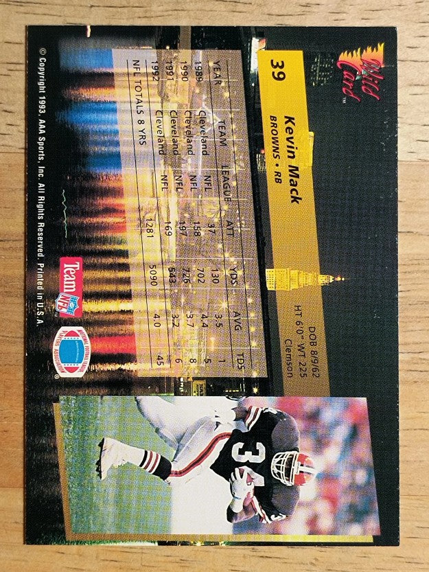 1993 Wild Card #39 Kevin Mack