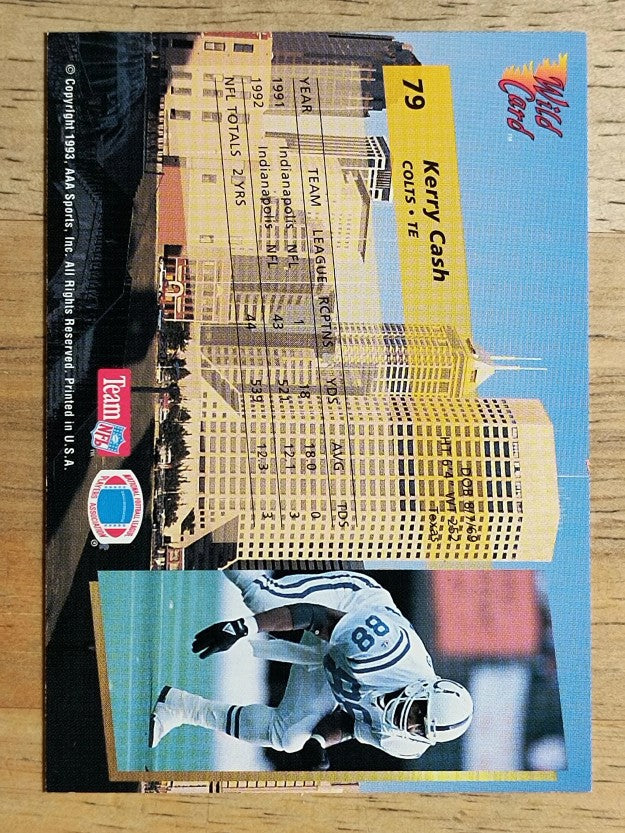 1993 Wild Card #79 Kerry Cash