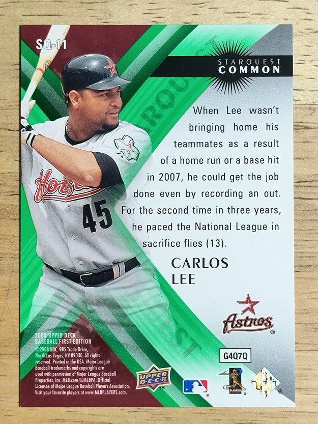 2008 Upper Deck First Edition StarQuest #SQ11 Carlos Lee