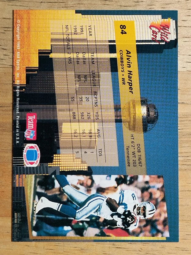 1993 Wild Card #84 Alvin Harper