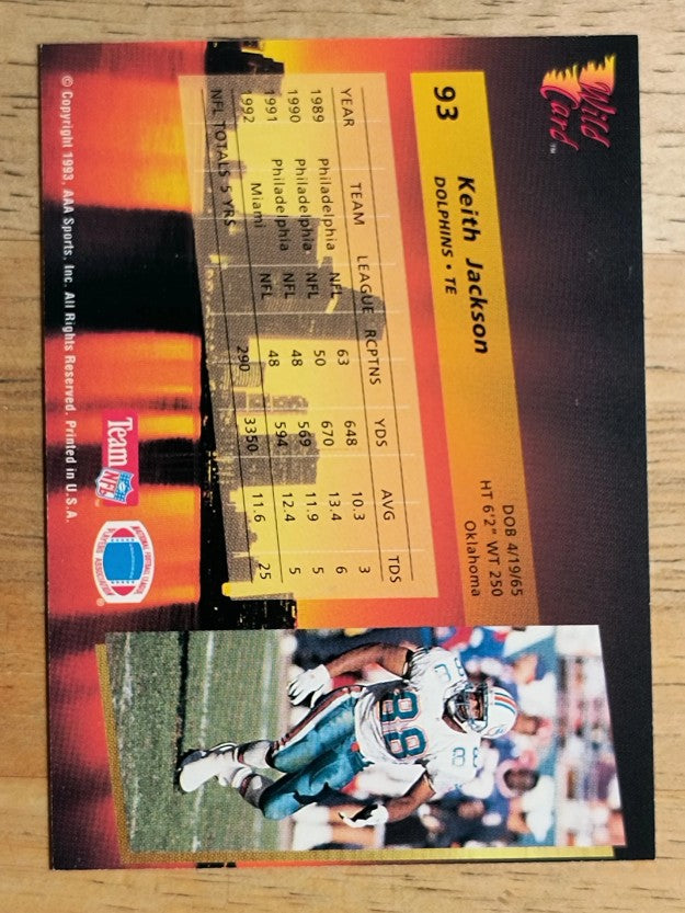 1993 Wild Card #93 Keith Jackson