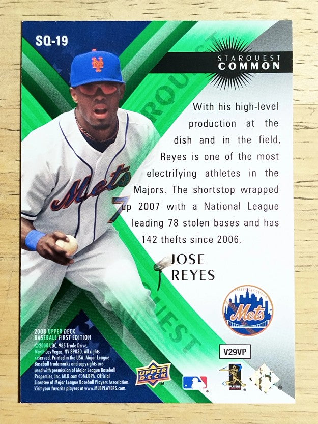 2008 Upper Deck First Edition StarQuest #SQ19 Jose Reyes