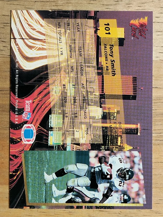 1993 Wild Card #101 Tony Smith RB