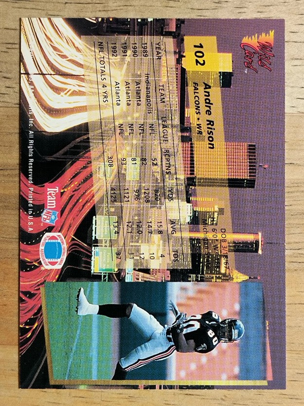 1993 Wild Card #102 Andre Rison