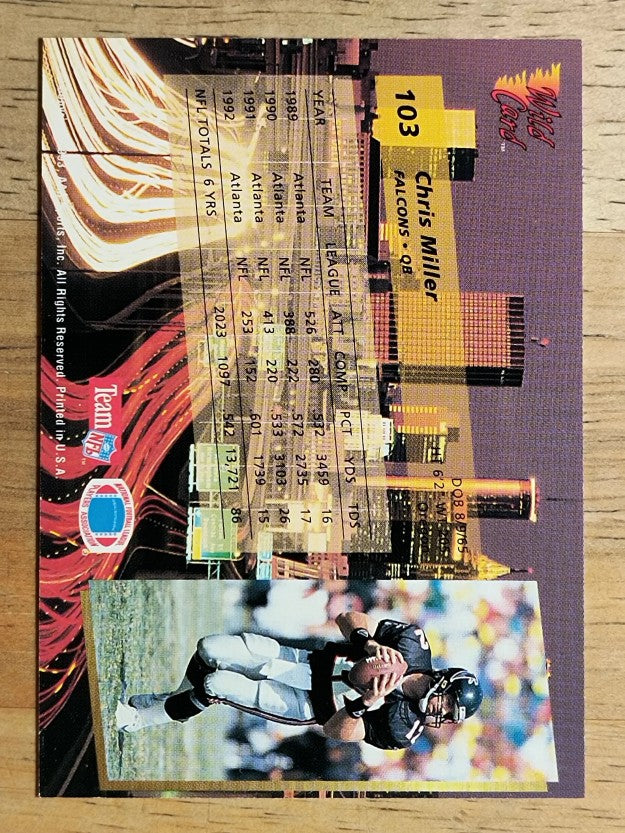 1993 Wild Card #103 Chris Miller
