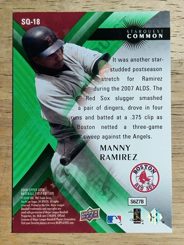 2008 Upper Deck First Edition StarQuest #SQ18 Manny Ramirez