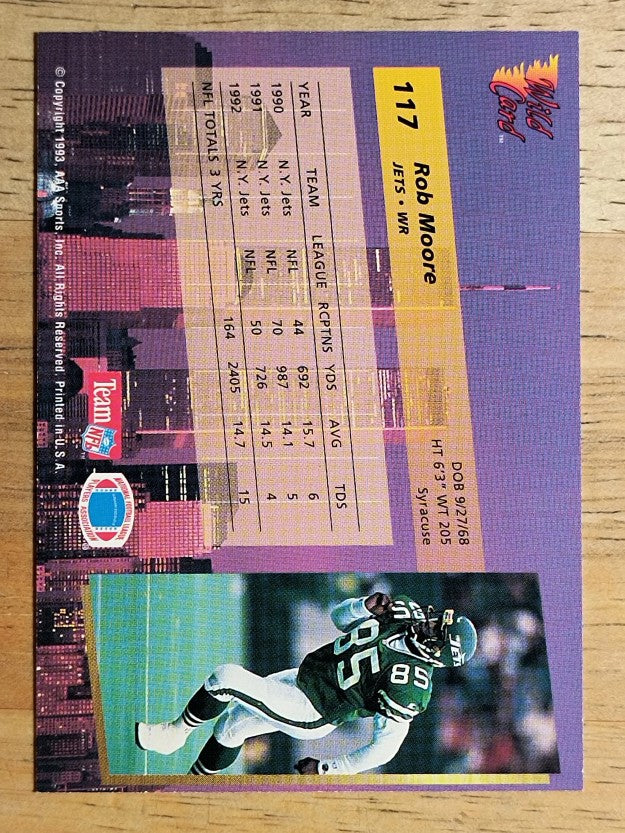 1993 Wild Card #117 Rob Moore