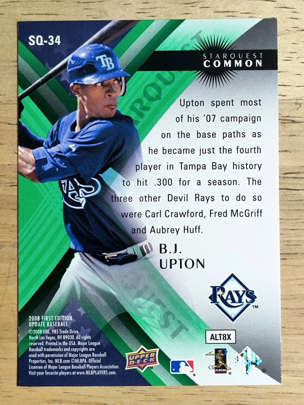2008 Upper Deck First Edition StarQuest #SQ34 B.J. Upton