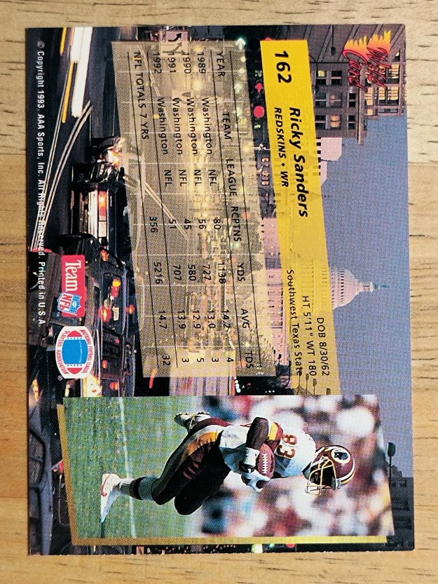 1993 Wild Card #162 Ricky Sanders