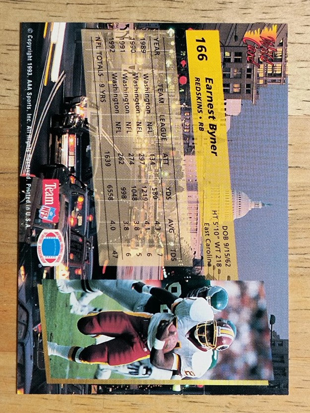 1993 Wild Card #166 Earnest Byner