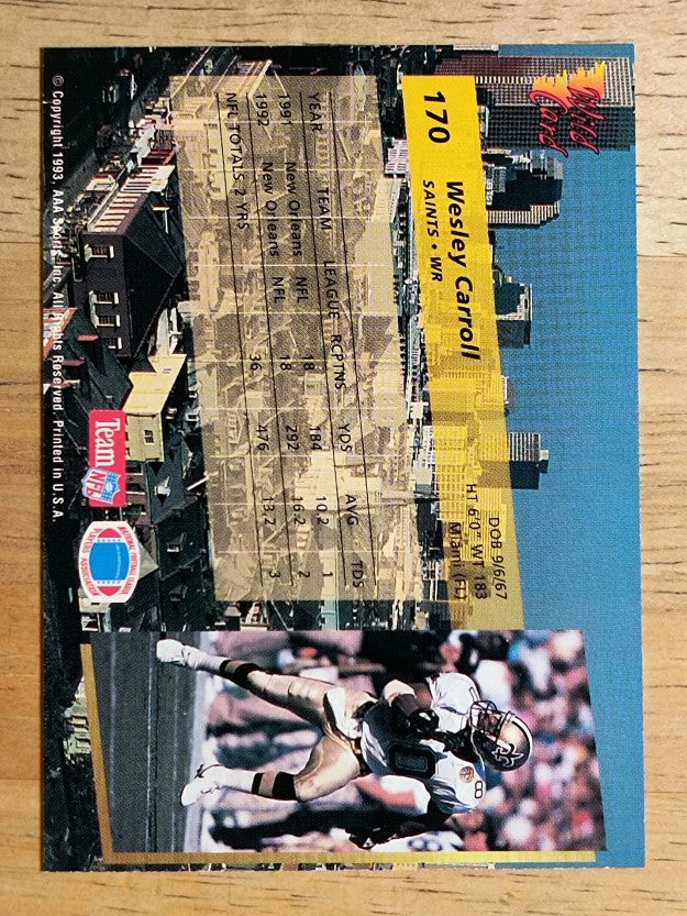 1993 Wild Card #170 Wesley Carroll