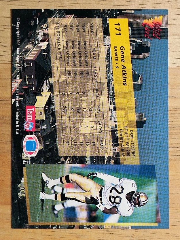 1993 Wild Card #171 Gene Atkins