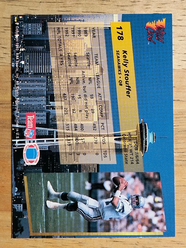 1993 Wild Card #178 Kelly Stouffer