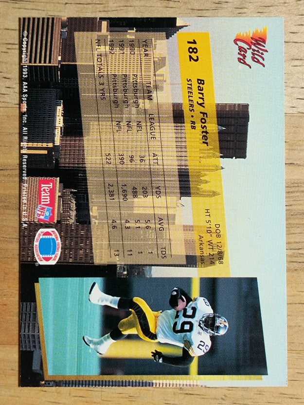 1993 Wild Card #182 Barry Foster