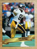 1993 Wild Card #186A Jeff Graham WR ERR/Spelled Grahm on front