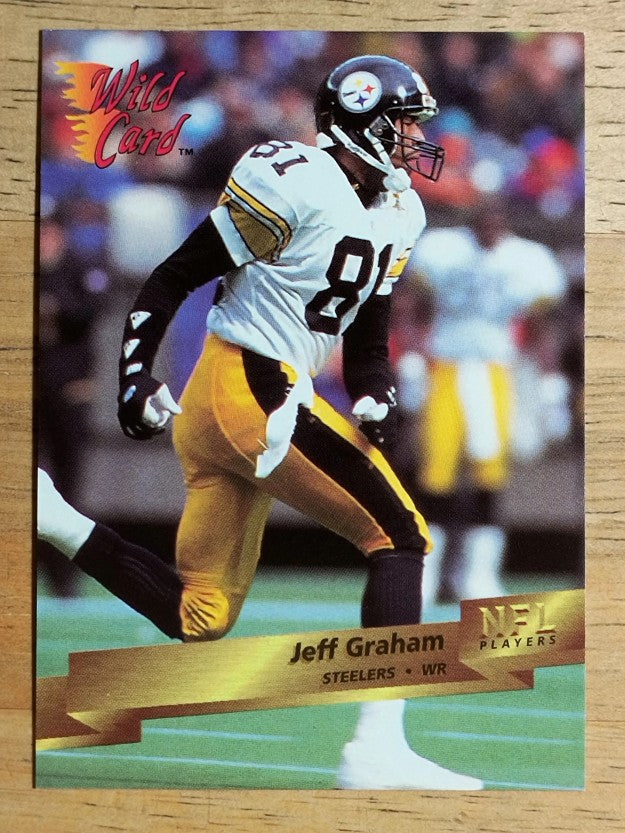 1993 Wild Card #186B Jeff Graham WR COR/Spelled Graham on front