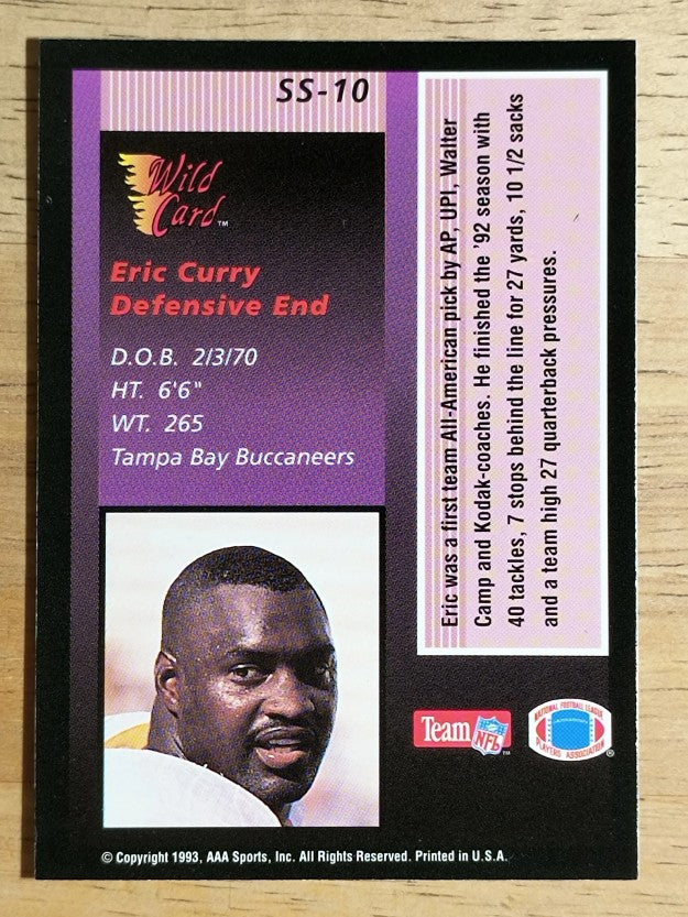 1993 Wild Card Stat Smashers Rookies #10 Eric Curry