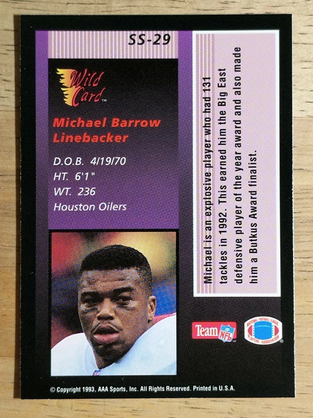 1993 Wild Card Stat Smashers Rookies #29 Micheal Barrow