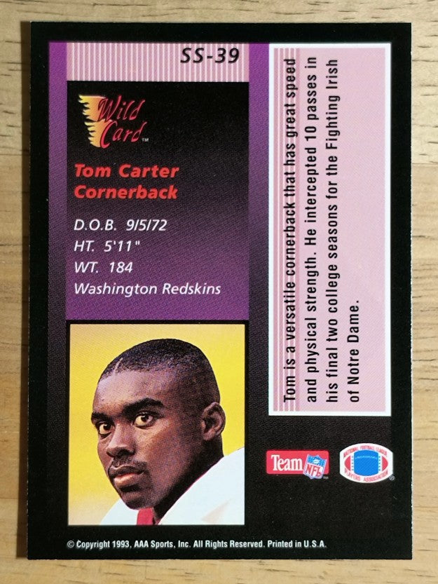 1993 Wild Card Stat Smashers Rookies #39 Tom Carter