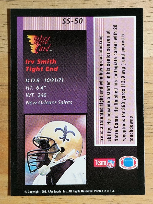 1993 Wild Card Stat Smashers Rookies #50 Irv Smith