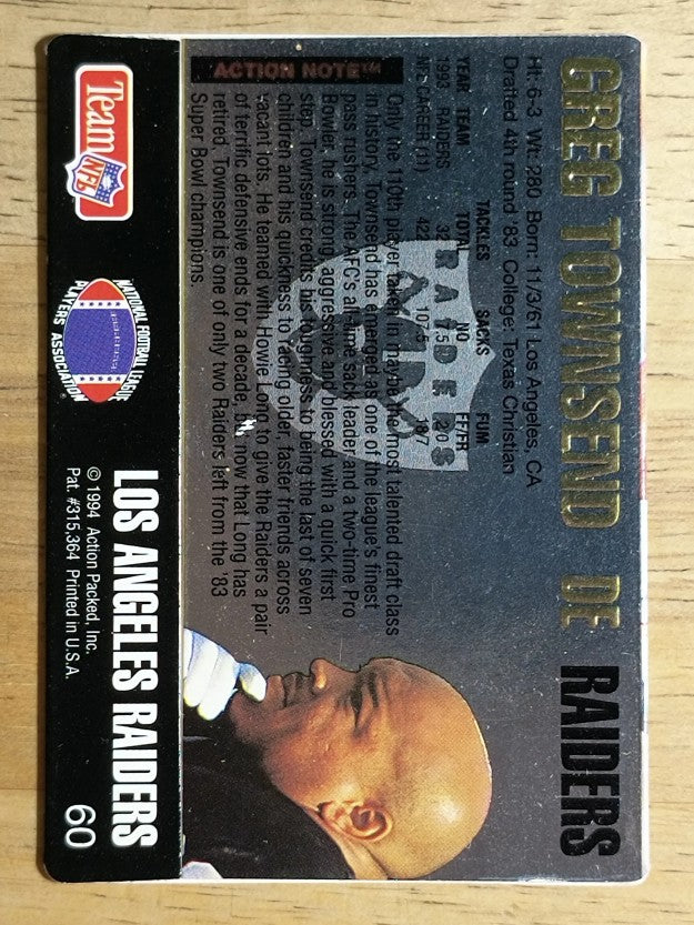 1994 Action Packed #60 Greg Townsend