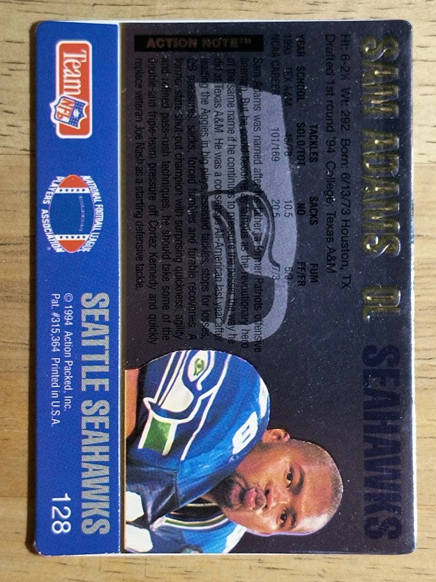 1994 Action Packed #128 Sam Adams RC