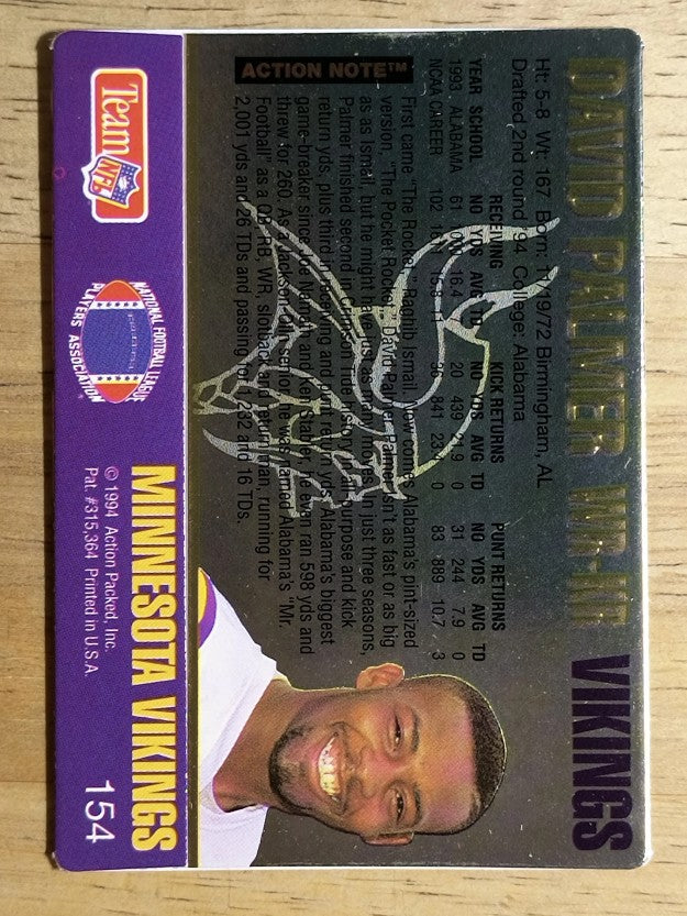 1994 Action Packed #154 David Palmer RC