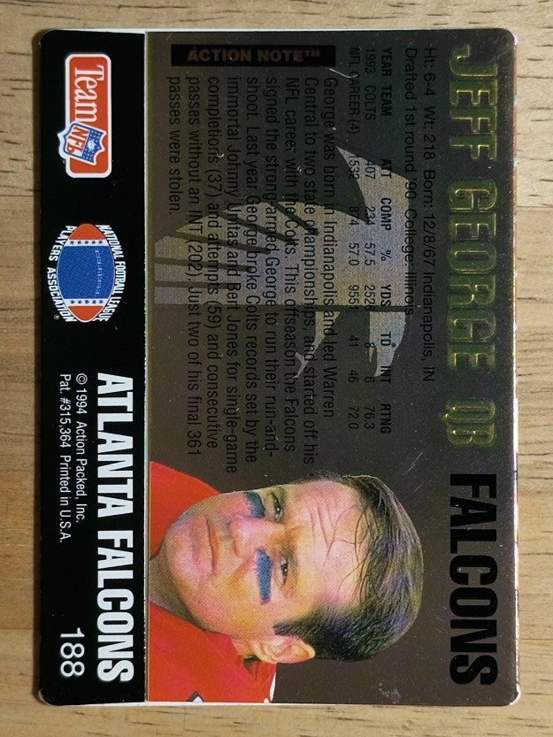 1994 Action Packed #188 Jeff George