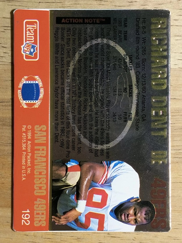 1994 Action Packed #192 Richard Dent