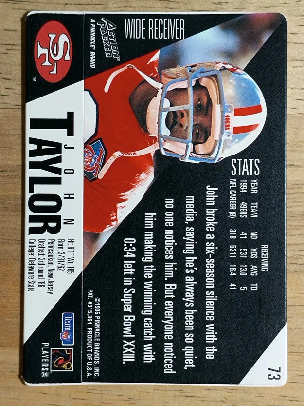 1995 Action Packed #73 John Taylor