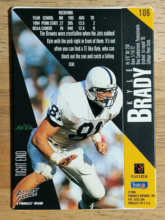 1995 Action Packed #106 Kyle Brady RC