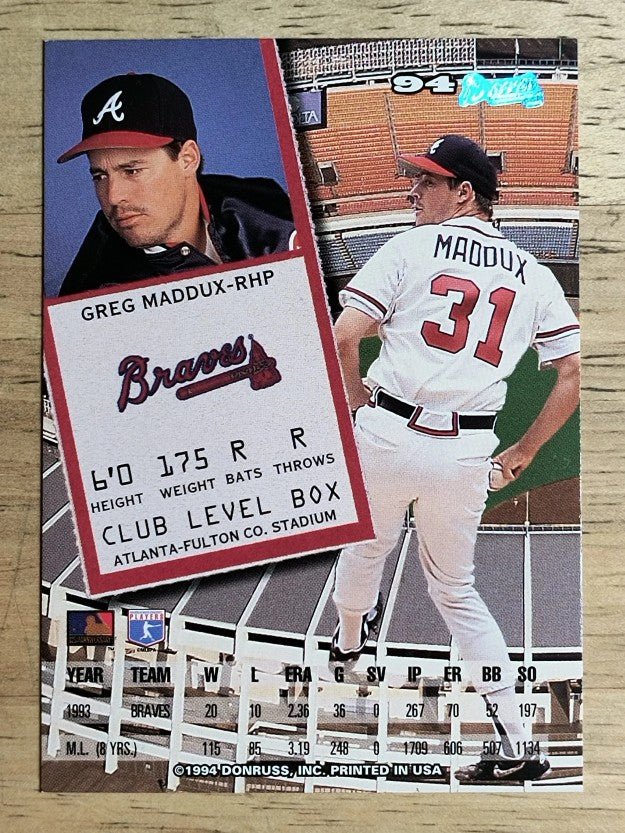 1994 Leaf #94 Greg Maddux