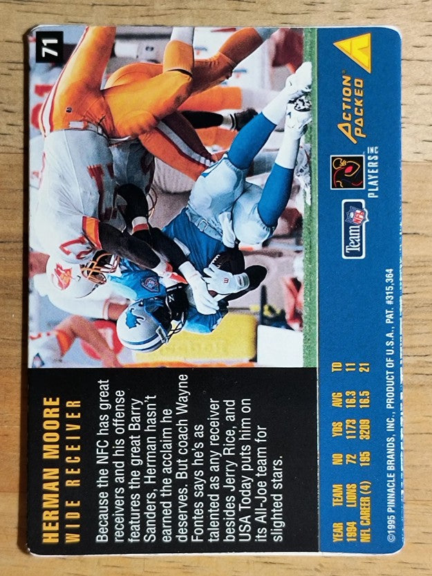 1995 Action Packed Rookies/Stars #71 Herman Moore