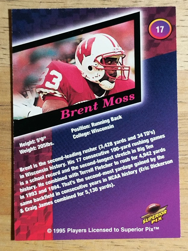 1995 Superior Pix #17 Brent Moss