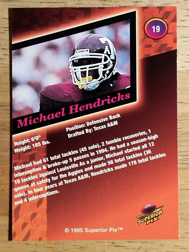 1995 Superior Pix #19 Michael Hendricks