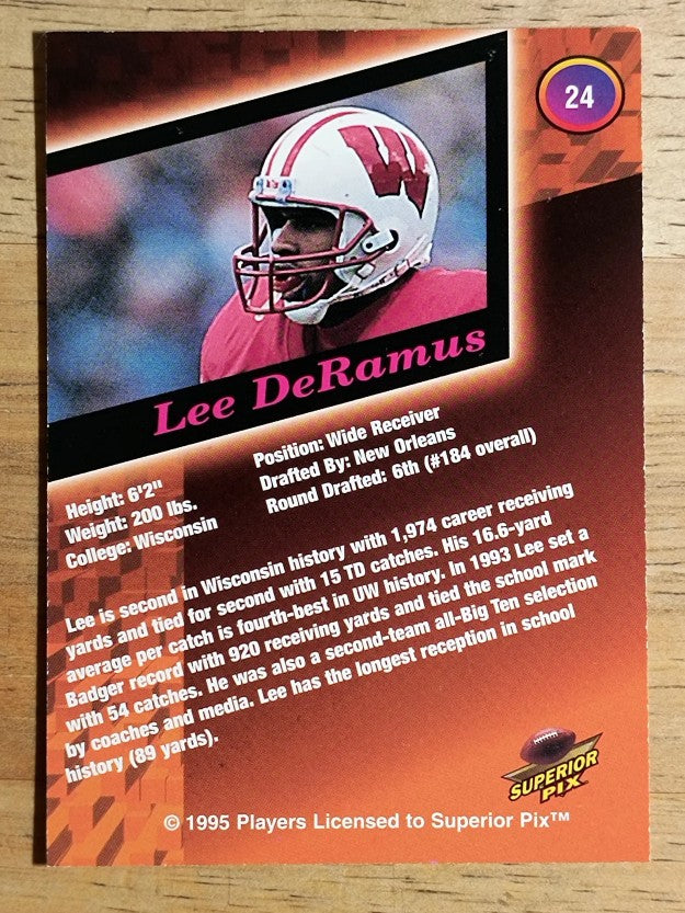 1995 Superior Pix #24 Lee DeRamus