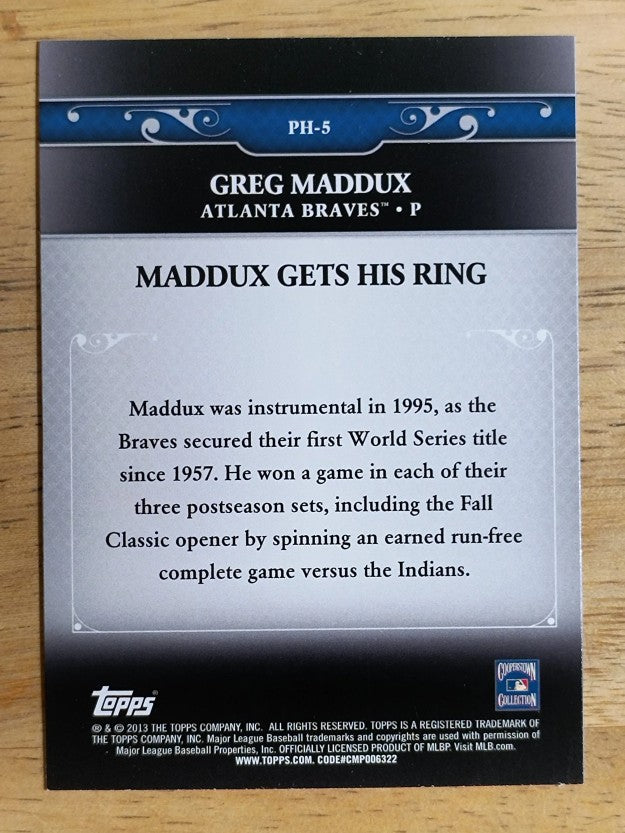 2013 Topps Update Postseason Heroes #5 Greg Maddux