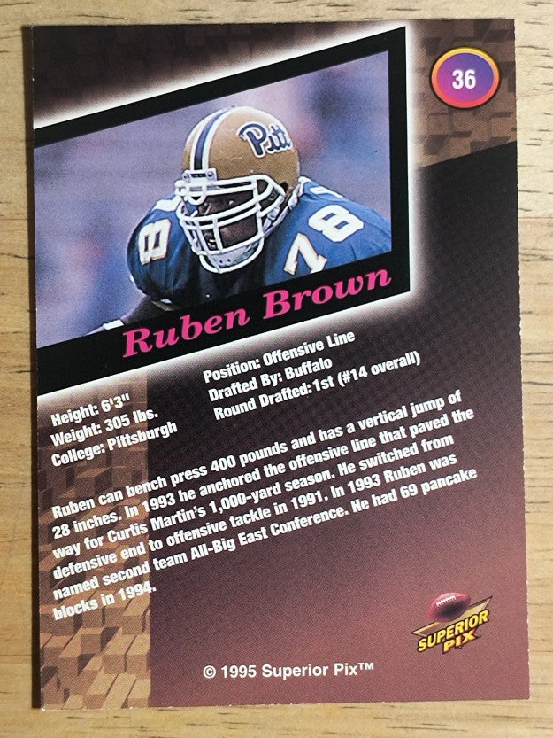 1995 Superior Pix #36 Ruben Brown