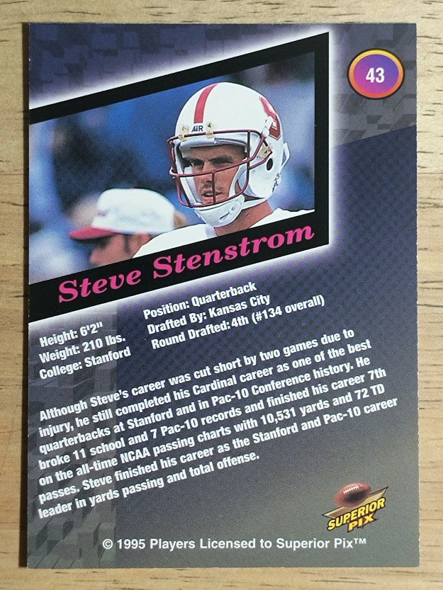 1995 Superior Pix #43 Steve Stenstrom