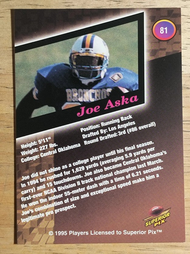 1995 Superior Pix #81 Joe Aska