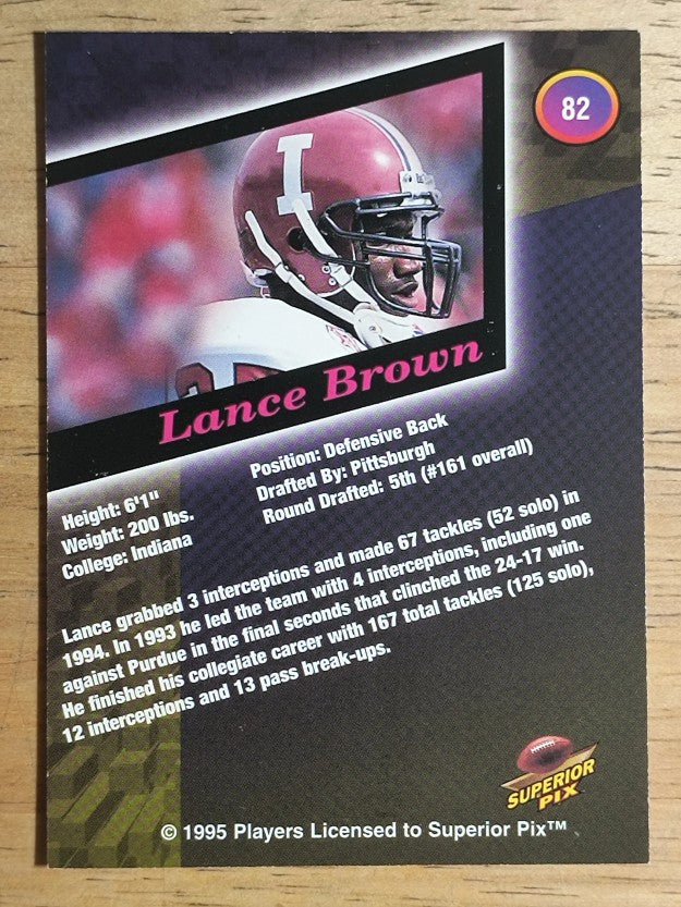 1995 Superior Pix #82 Lance Brown
